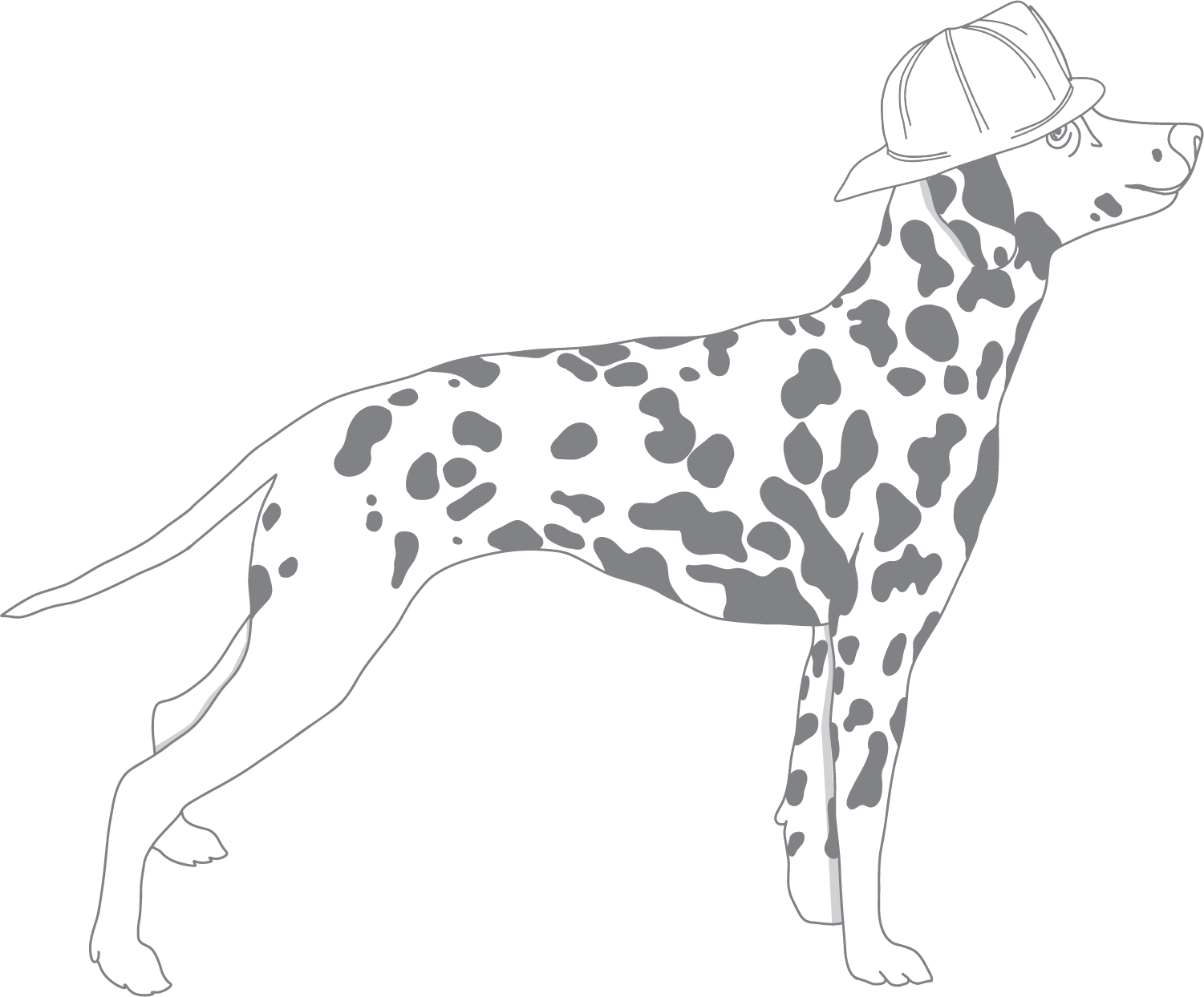 The Nobleman Hotel in Fort Worth, TX fire dog illustration.