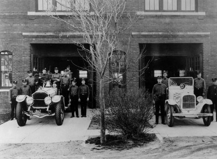 Historic firehouse that has been restored to The Nobleman Hotel in Fort Worth, TX.